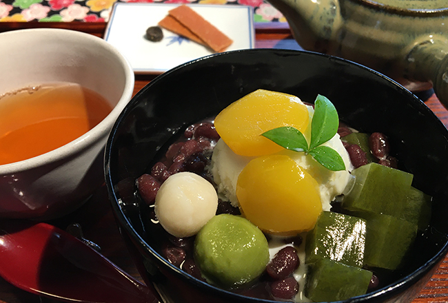 和栗クリームぜんざい